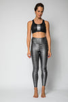 High-waist Foil Scale Print Full Leggings