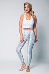 High-waist Blue Medusa Legging