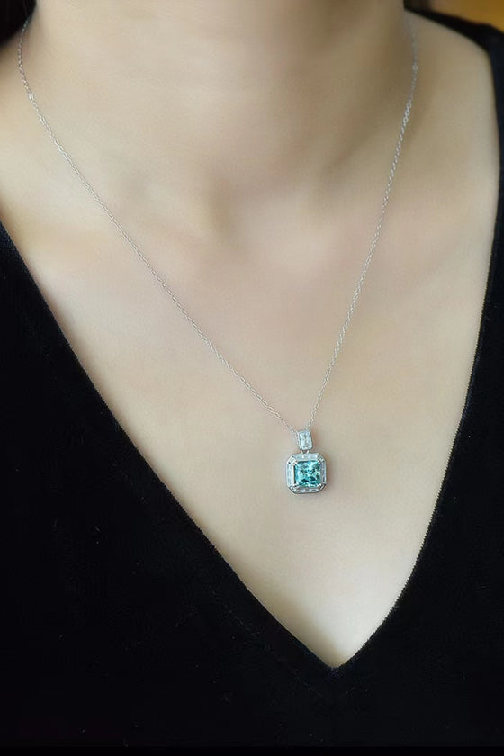 Moissanite Square Pendant