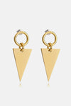 Stainless Steel Triangle Dangle Earrings