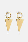 Stainless Steel Triangle Dangle Earrings