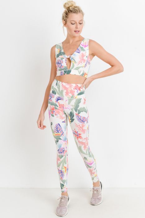 Floral Tie Front Bra