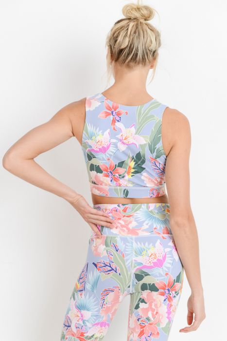 Floral Tie Front Bra