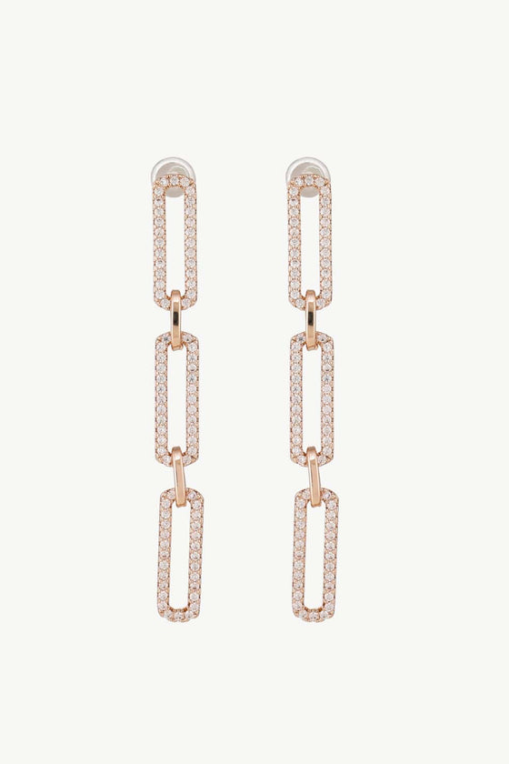 Rhinestone Chunky Chain Drop Earrings