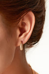 Inlaid Zircon Hoop Earrings