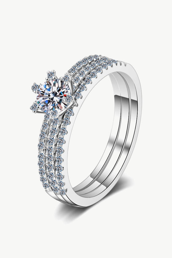 Moissanite Silver Ring