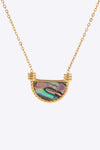 Stainless Steel Semi Circle Pendant Necklace