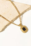 Gold Inlaid Rhinestone Pendant