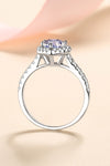 Silver Moissanite Heart Ring