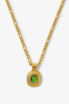 Gold Inlaid Rhinestone Pendant