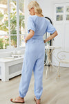 Surplice Front Knot Jumpsuit