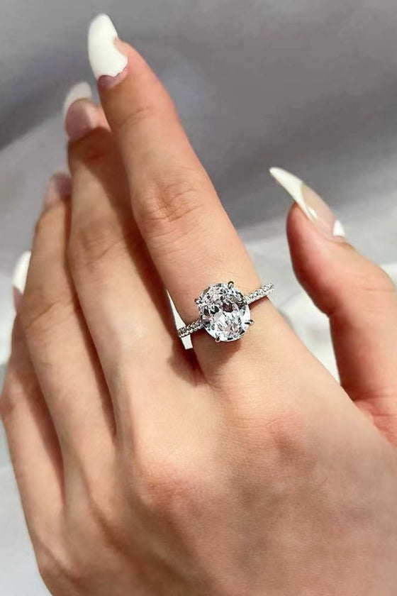 Side Stone Moissanite Ring