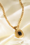 Gold Inlaid Rhinestone Pendant