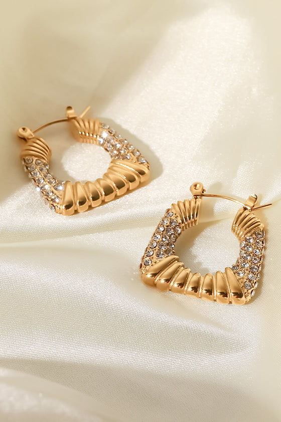 Inlaid Cubic Zirconia Earrings