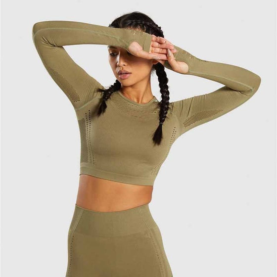 Flawless Knit Energy Seamless Crop Top