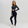 Exo Seamless Long Sleeve Crop Top and leggings